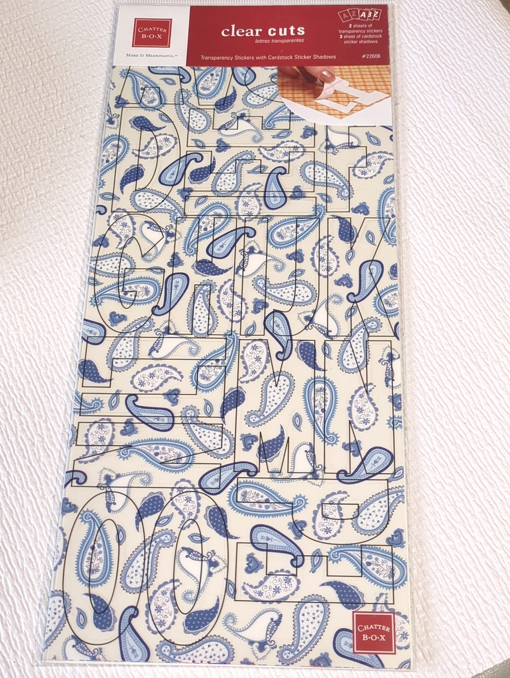 🏵️Chatter Box - Denim - Clearcuts Transparent Stickers with Cardstock Shadows